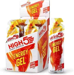 HIGH5 Energy Gel Quick Release Energy On The Go From Fruit Juice Orange 20 x 40g
