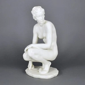 Rosenthal Fritz Klimsch Die Hockende Mädchen Akt Art Deco Figur figure Porzellan - Bild 1 von 9