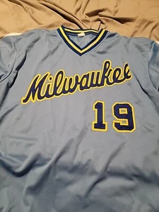 MILWAUKEE BREWERS ROBIN YOUNT #19 STADIUM GIVEAWAY JERSEY MEN'S XL - Picture 1 of 3