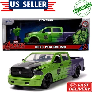 Marvel 1:24 Dodge Ram 1500 Die-Cast Car & 2.75" Incredible Hulk Figure Toy - Bild 1 von 9