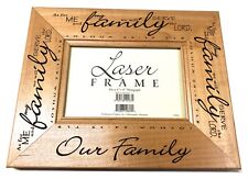 Wood Laser Cut Photo Frame 'Our Family' fits 4"x 6" Photo Easel back