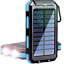 20000mah Solar Power Bank Portable External Battery Dual USB Phone Charger
