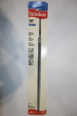 Vintage Nicholson 21854 Round Bastard File Single Cut 10" - Made in The USA - Image 1 of 3
