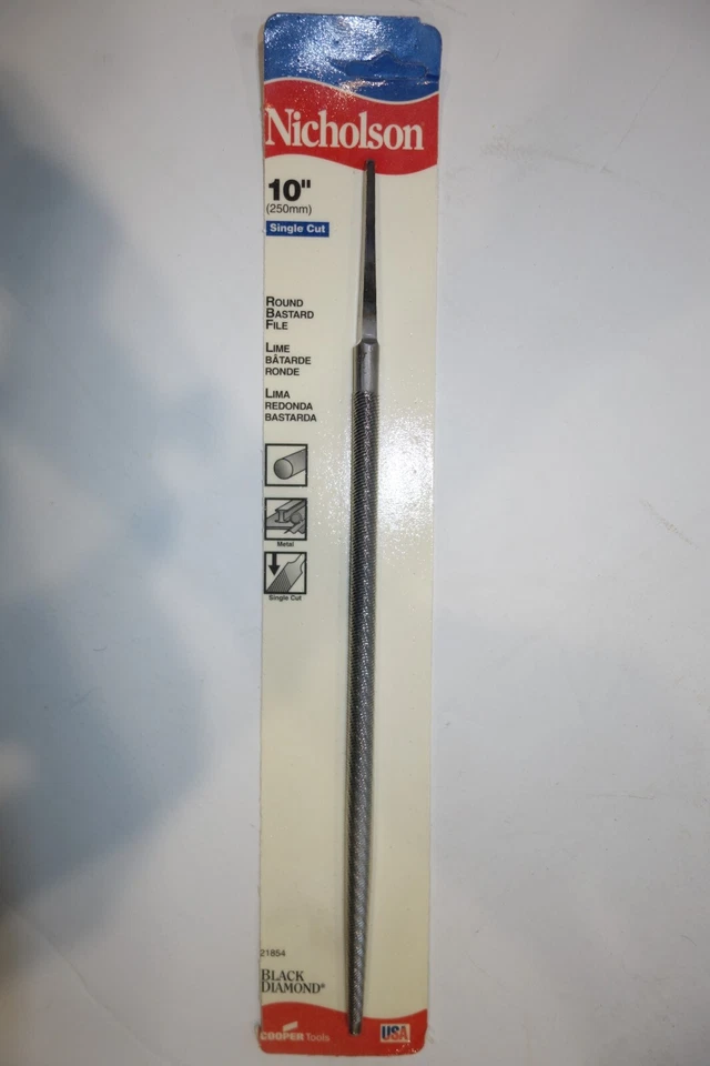 Vintage Nicholson 21854 Round Bastard File Single Cut 10" - Made in The USA - Image 1 of 3