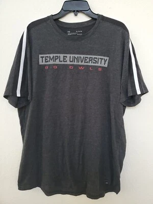 Under Armour Heatgear Loose NCAA Temple University Go Owls Activewear Shirt XL  - Image 1 of 4