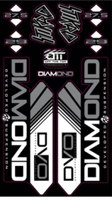 KIT Adesivi Forcella DVO DIAMOND 16 ANTIGRAFFIO Stickers Fork 27.5"  - Picture 1 of 1