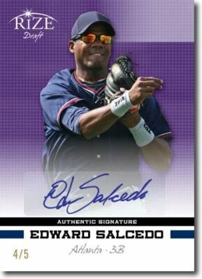 EDWARD SALCEDO 2012 Rize Rookie Autograph PURPLE Auto RC #/5 - Image 1 of 2