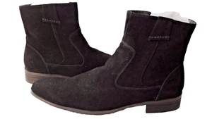 Noex Herren Stiefel schwarz Wildleder Gr. 39EU (5UK)*- seitlicher Reißverschluss - Bild 1 von 11