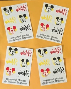 Disney Mickey Mouse Tattoos 4 Sheets/24 tattoos  - Picture 1 of 1