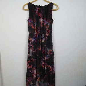 Portmans Womens Dress 10 or Small Black Floral Maxi Sleeveless Prom Evening - Picture 1 of 8