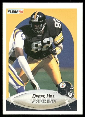 1990 Fleer Derek Hill Rookie Pittsburgh Steelers #142 - Image 1 of 2