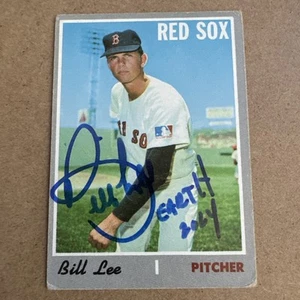 1970 Topps #279 Bill Lee Autographed AUTO Card RC Boston Red Sox - Picture 1 of 2
