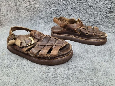 Sandalias de Pescador Doc Martens De Colección Para Hombre Talla 10 8092 Cuero Envejecido Dr Foto 1 de 4