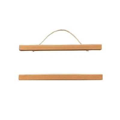 Marco de fotos magnético de teca de madera para póster percha para decoración de paredes 51 cm Foto 1 de 4