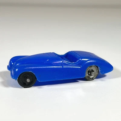 Tootsietoy Jaguar XK Convertible Blue Plastic Toy Car USA 1950s Vintage - Image 1 of 4