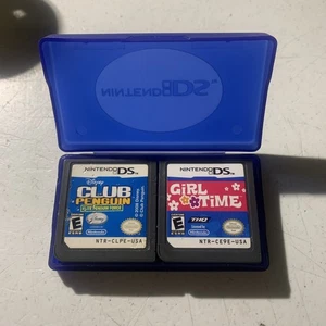 4 Nintendo DS Games/Cartridges & Case - Girl Time, Club Penguin, Ballet Star - Picture 1 of 11