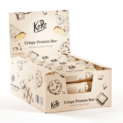 KoRo | Crispy Protein Bar Vanilla Cookie Dough Style 12 x 60 g - Bild 1 von 4