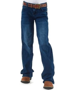 Cowgirl Tuff Western Jeans Girls Faithful Bootcut 10 Reg Dark GJFTHF - Picture 1 of 4