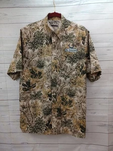 Game Guard El Tesoro Mens Shirt Vented Camo Buttons Short Sleeve Cactus L - Picture 1 of 10