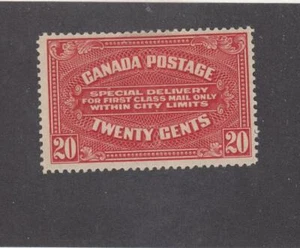 CANADA (MK99) # E2a VF-MH 20cts SPECIAL DELIVERY/ SCARLET SHADE CAT VALUE $300 - Picture 1 of 1