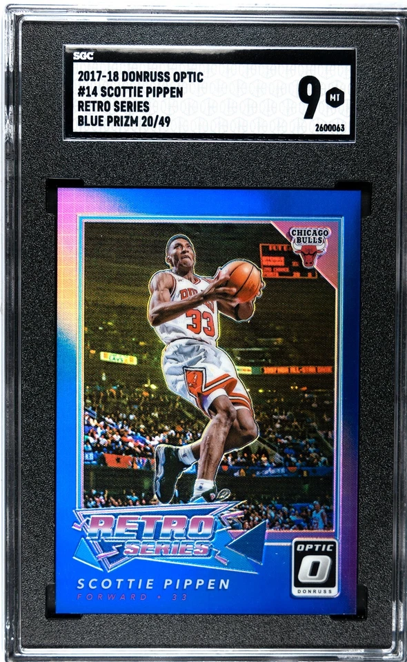 2017-18 Optic Retro Series Blue Prizm Holo #/49 W/ Jordan SGC 9 POP 1 #14 - Image 1 of 3