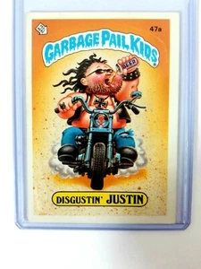 1985 Garbage Pail Kids GPK OS2 47a Disgustin’ Justin CL Glossy - Picture 1 of 5