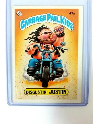 1985 Garbage Pail Kids GPK OS2 47a Disgustin’ Justin CL Glossy - Image 1 of 4