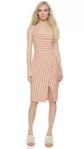 NWT Rachel Zoe Leona Asymmetrical One Shoulder Dress Ivory Brick Color Sz 2 - Picture 1 of 5