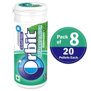 Orbit Spearmint Sugar Free Chewing Gum for Clean & Healthy Teeth Pocket-Friendly - Picture 1 of 9