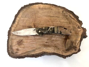 BUCK USA 284 CAMO Folding Pocket Knife lockback - Great condition - Picture 1 of 3
