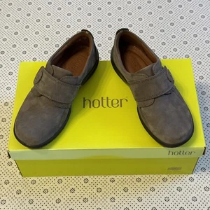 Hotter Sugar Nubuck Cuero Planos Confort Zapatos Reino Unido 3 EU 36 Gris Ancho - Imagen 1 de 24