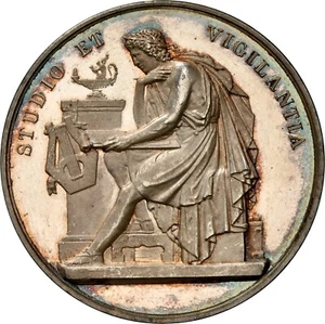 1850, Switzerland, Geneva. Silver "Prize for Literature" Award Medal. NGC MS-62! - Picture 1 of 4