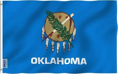 Anley Fly Breeze 3x5 Foot Oklahoma State Flag - Oklahoma OK Flags Polyester - Image 1 of 4
