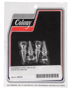 Chrome Spike Nuts 5/16-18 4 Pack For Harley Motorcycle Hardware 06919 - Picture 1 of 1