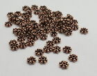 50 Pieces Copper Spacer Beads Bali Daisy Spacer Handmade Copper Beads  5mm 
