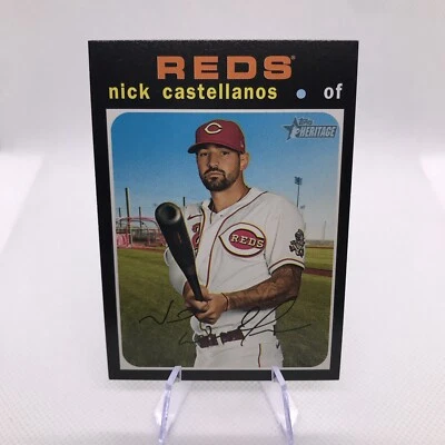 2020 Topps Heritage MLB High Number #555 Nick Castellanos - Cincinnati Reds - Image 1 of 2