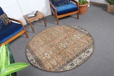 Moroccan Rug, 4.8x4.8 ft Accent Rugs, Oushak Rugs, Vintage Rug, Turkish Rugs