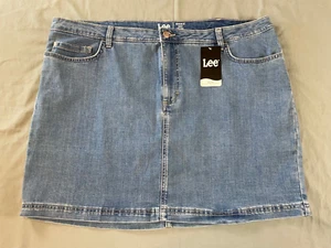 Lee Ultra Soft Waistband Mid Rise Denim Cargo Skirt, Skort. Size 22M. NWT!! - Picture 1 of 5