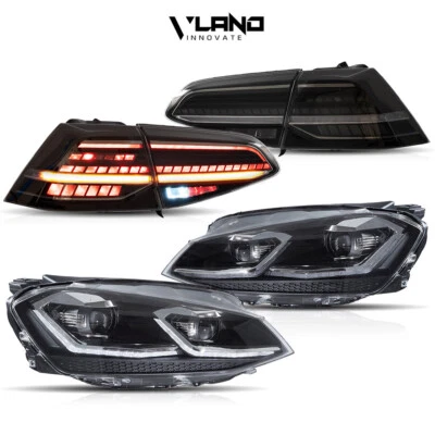 Set VLAND For 2015-2017 VW Golf 7 MK7&GTI LED Headlights+Smoked LED Tail Lights - Image 1 of 4