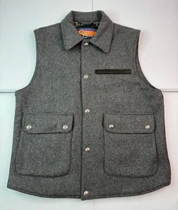 Cripple Creek Mens Wool Snap Vest Rancher Western Cowboy Conceal Carry Pockets M - Picture 1 of 12
