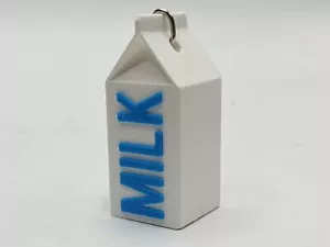 Milk Carton Keyring, Milk Lover Gift, Farmer Gift, Food Keyring Gift, Milk Dairy - Picture 1 of 7