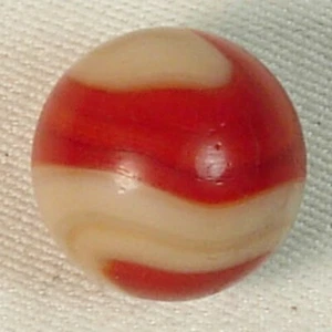 AKRO AGATE CORKSCREW MARBLE CHERRYADE 15/16" NM UV GLOW - Picture 1 of 4