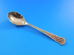 Lap Over Edge Mixed Metals Tiffany & Co Sterling Silver Demitasse Spoon GW 4 3/8 - Picture 1 of 5