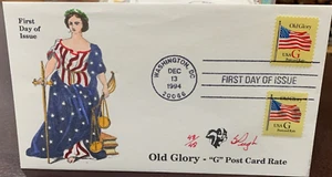#2879  + 2880 Post Card Rate "G" Old Glory  , Pugh  FDC Perfect! 48/48 - Picture 1 of 2