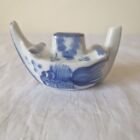 Vintage Small Blue &amp; White Chinese? Oriental Ceramic Item Goldfish Fantail Jug?