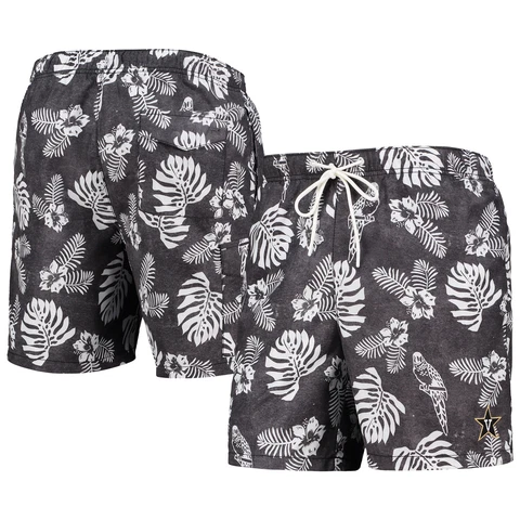 Men's Tommy Bahama Black Vanderbilt Commodores Naples Parrot in Paradise Swim Cover