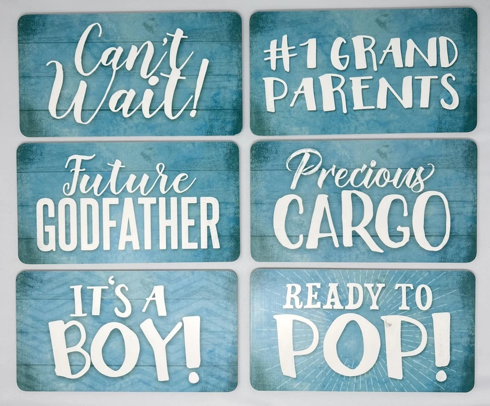 Juego de accesorios para cabina de fotos KING PROPS It's a Boy Perfect Baby Shower azul decorativo... Foto 1 de 4