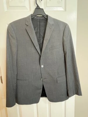 Versace Collection Men’s Pinstripe Blazer Size 54 EU / 44 US - Gray Wool Blend - Image 1 of 4