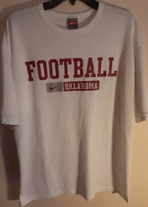 OU White Nike  Tshirt Adult Large Official Oklahoma University Sooners--NWOT - Picture 1 of 3