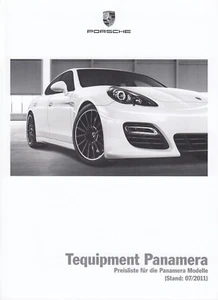PORSCHE PANAMERA TEQUIPMENT Zubehör Preise Preisliste Ausstattungen 2011 PO - Picture 1 of 1